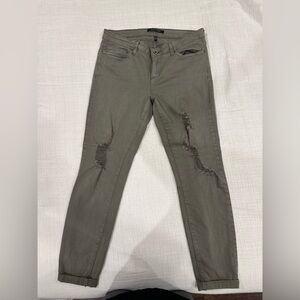 Angel Kiss Khaki/Green Distressed Skinny Jeans